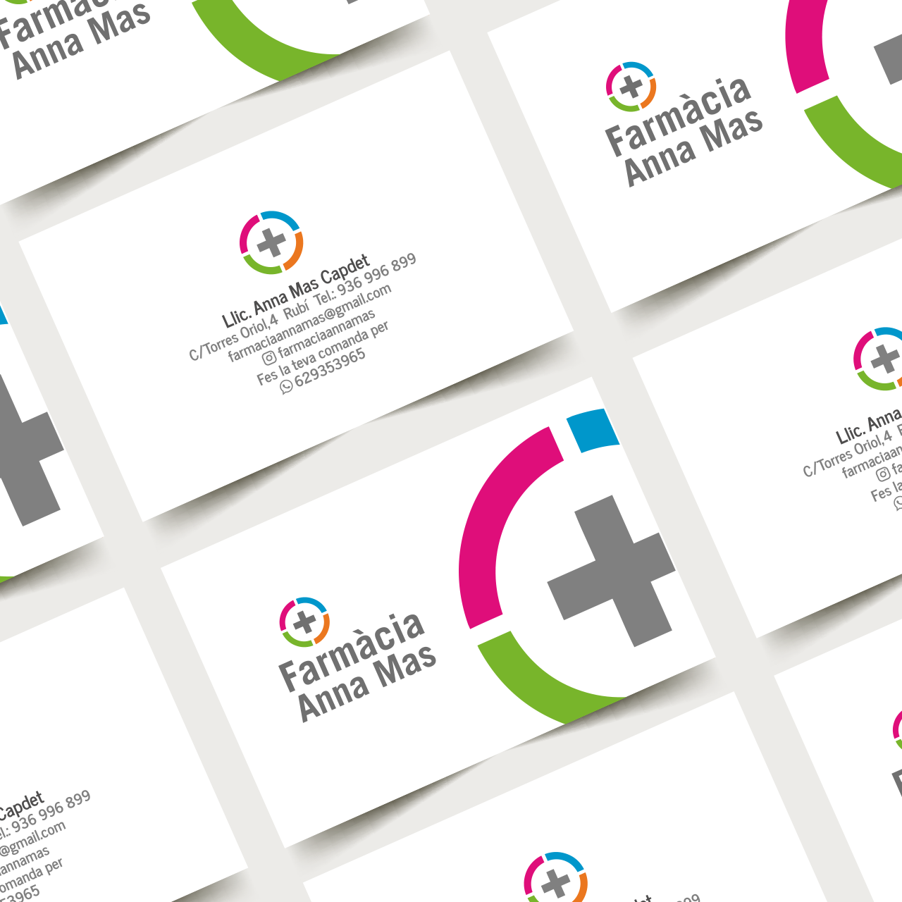 targetes de visita per farmàcia anna mas