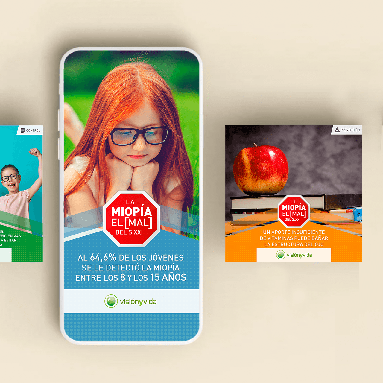 aplicació de la campanya de miopia a les xarxes socials (story)